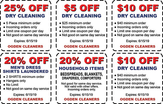 Dry Cleaning Coupons | Ogden's Dry Cleaners | Pacific ...